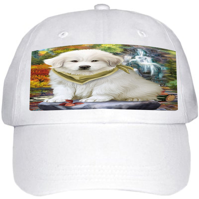 Scenic Waterfall Great Pyrenees Dog Ball Hat Cap HAT54255
