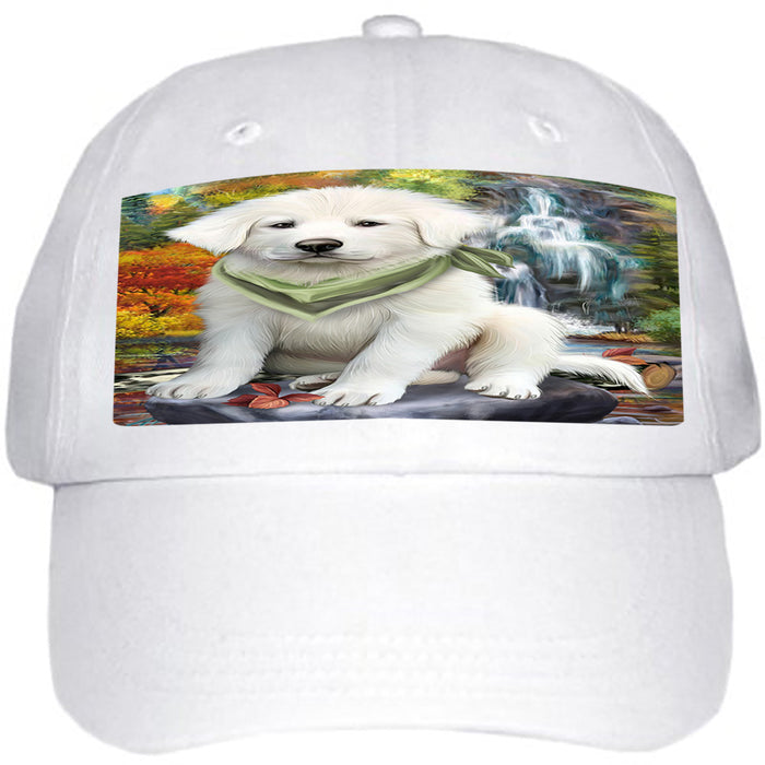 Scenic Waterfall Great Pyrenees Dog Ball Hat Cap HAT54258