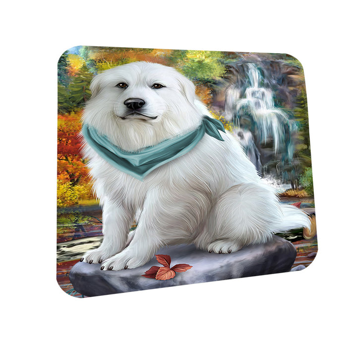 Scenic Waterfall Great Pyrenees Dog Coasters Set of 4 CST50135