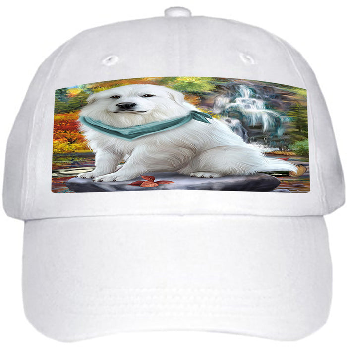 Scenic Waterfall Great Pyrenees Dog Ball Hat Cap HAT54261