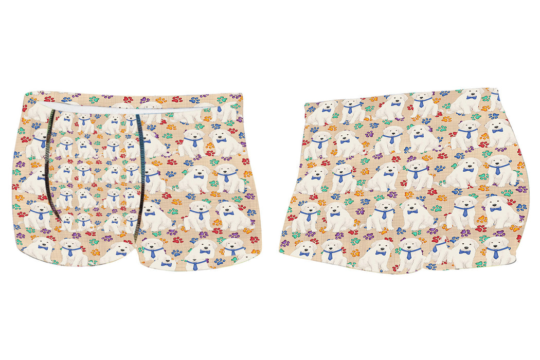 Rainbow Paw Print Great Pyrenees Dogs BlueMen's All Over Print Boxer Briefs