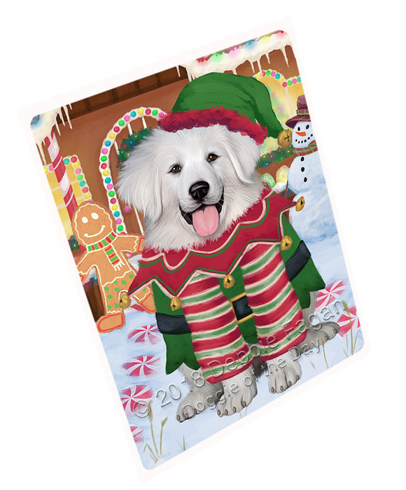 Christmas Gingerbread House Candyfest Great Pyrenee Dog Magnet MAG74189 (Small 5.5" x 4.25")
