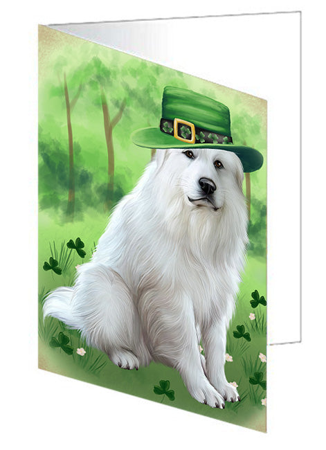St. Patricks Day Irish Portrait Great Pyrenee Dog Handmade Artwork Assorted Pets Greeting Cards and Note Cards with Envelopes for All Occasions and Holiday Seasons GCD76538