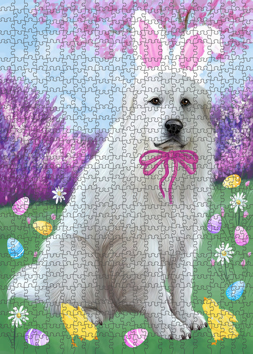 Easter Holiday Great Pyrenee Dog Puzzle with Photo Tin PUZL95932