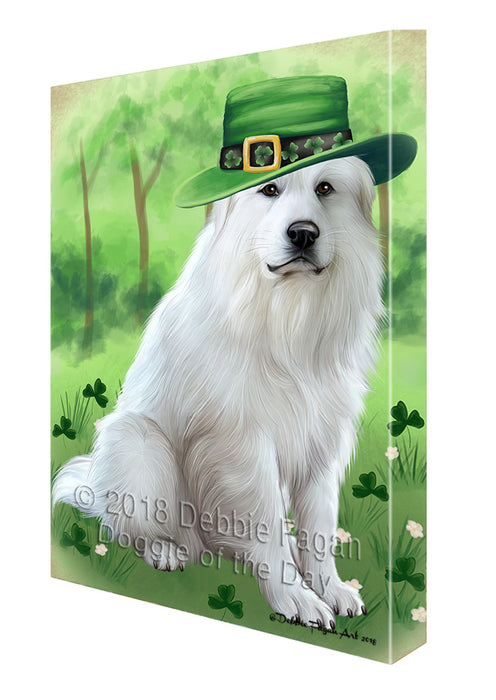 St. Patricks Day Irish Portrait Great Pyrenee Dog Canvas Print Wall Art Décor CVS135512