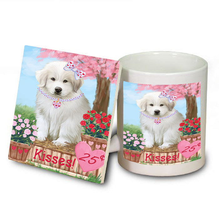 Rosie 25 Cent Kisses Great Pyrenee Dog Mug and Coaster Set MUC55872