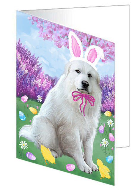 Easter Holiday Great Pyrenee Dog Handmade Artwork Assorted Pets Greeting Cards and Note Cards with Envelopes for All Occasions and Holiday Seasons GCD76226