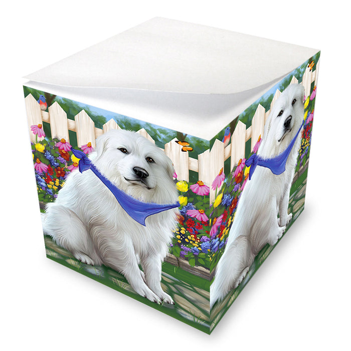 Spring Floral Great Pyrenee Dog Note Cube NOC52207