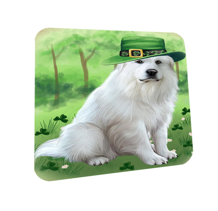 St. Patricks Day Irish Portrait Great Pyrenee Dog Coasters Set of 4 CST56966