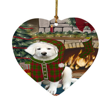 The Stocking was Hung Great Pyrenee Dog Heart Christmas Ornament HPOR55680
