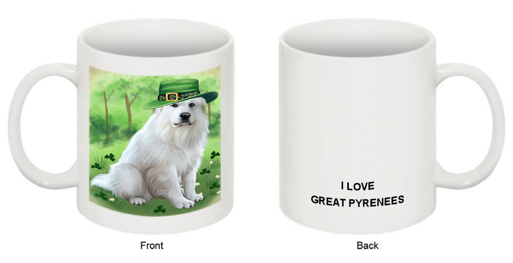 St. Patricks Day Irish Portrait Great Pyrenee Dog Coffee Mug MUG52406