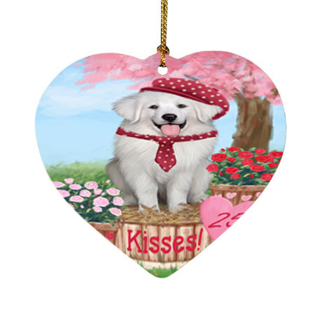 Rosie 25 Cent Kisses Great Pyrenee Dog Heart Christmas Ornament HPOR56237