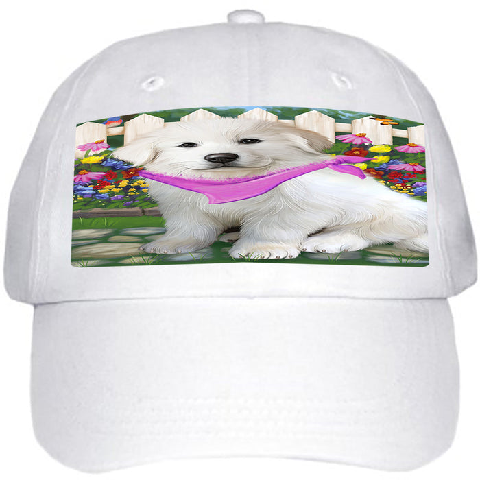 Spring Floral Great Pyrenee Dog Ball Hat Cap HAT60513