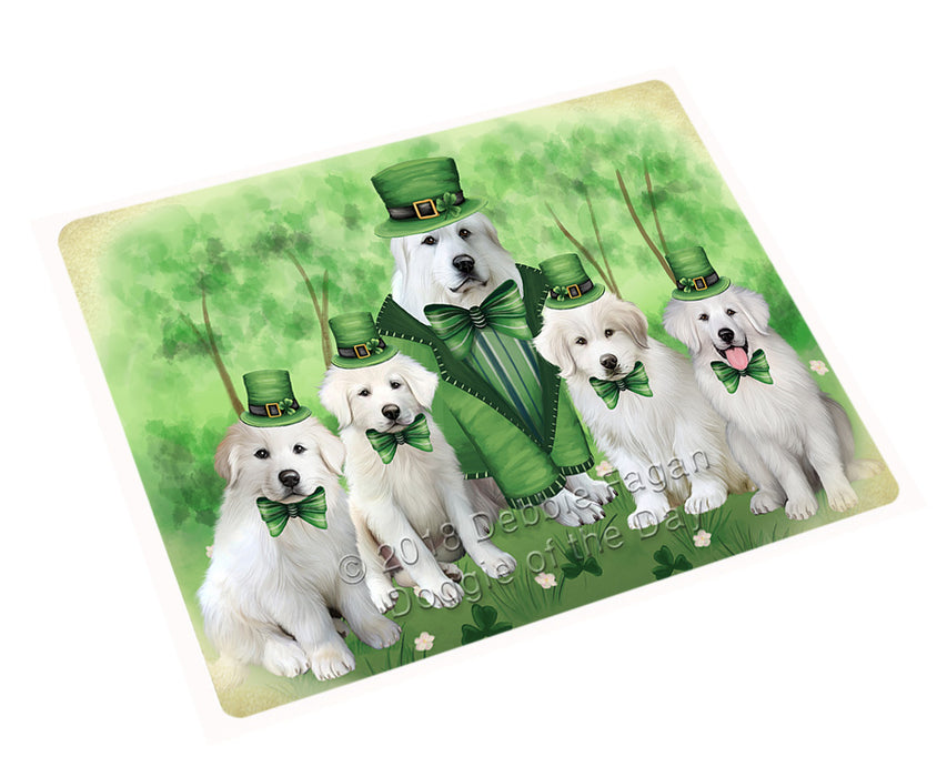 St. Patricks Day Irish Portrait Great Pyrenee Dogs Refrigerator / Dishwasher Magnet RMAG104466