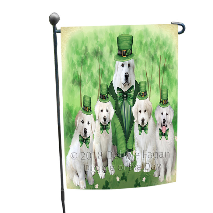 St. Patricks Day Irish Portrait Great Pyrenee Dogs Garden Flag GFLG64977