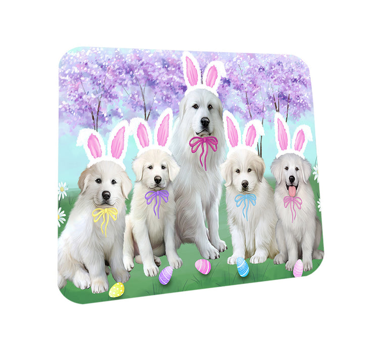 Easter Holiday Great Pyrenees Dog Coasters Set of 4 CST56863