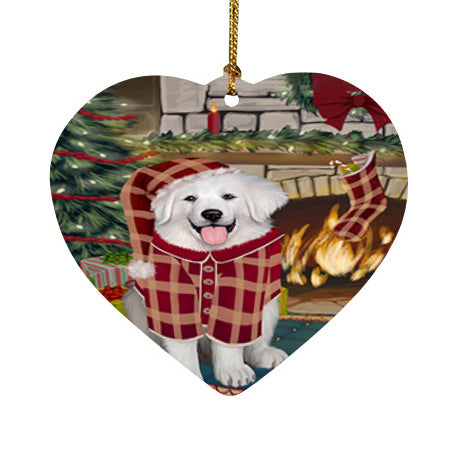 The Stocking was Hung Great Pyrenee Dog Heart Christmas Ornament HPOR55681