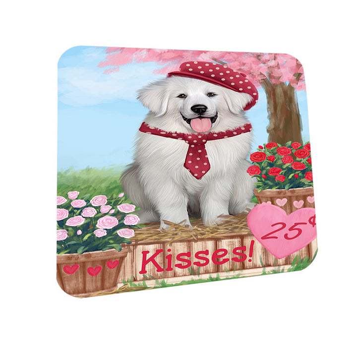 Rosie 25 Cent Kisses Great Pyrenee Dog Coasters Set of 4 CST55839