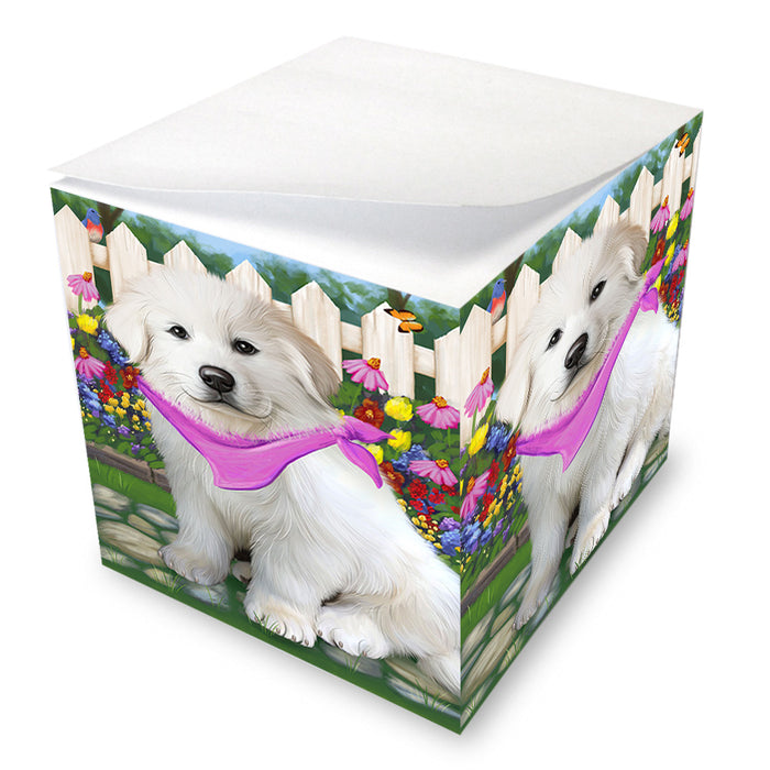 Spring Floral Great Pyrenee Dog Note Cube NOC52208