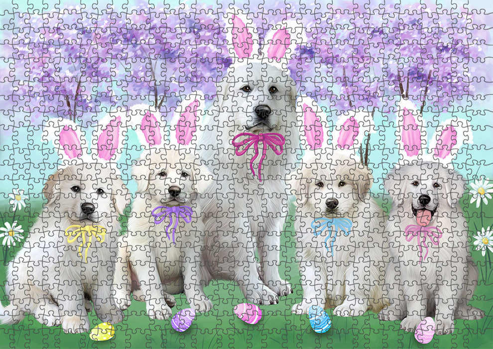 Easter Holiday Great Pyrenees Dog Puzzle with Photo Tin PUZL95936