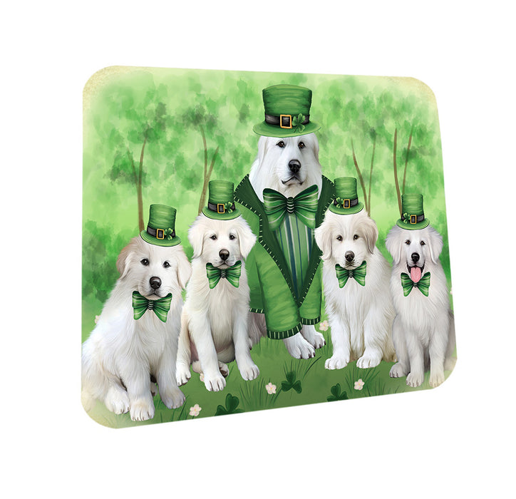 St. Patricks Day Irish Portrait Great Pyrenee Dogs Coasters Set of 4 CST56967