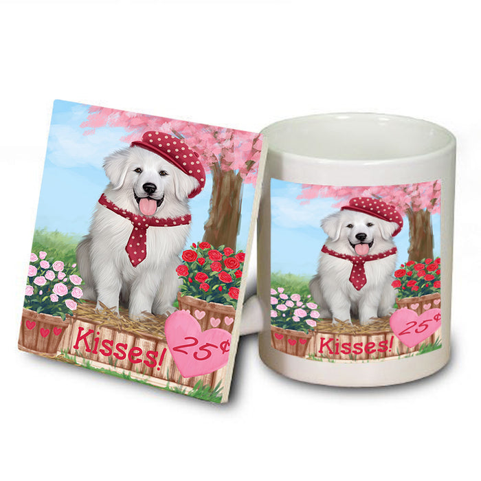 Rosie 25 Cent Kisses Great Pyrenee Dog Mug and Coaster Set MUC55873