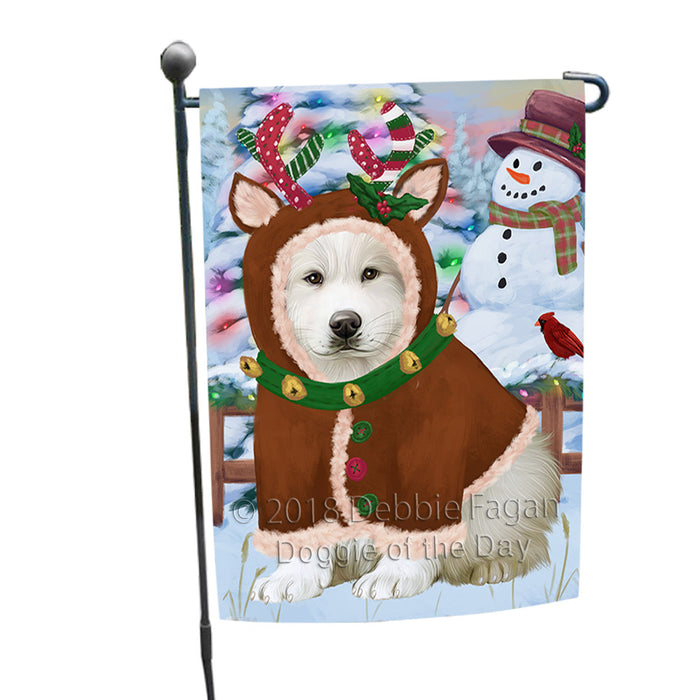 Christmas Gingerbread House Candyfest Great Pyrenee Dog Garden Flag GFLG56899