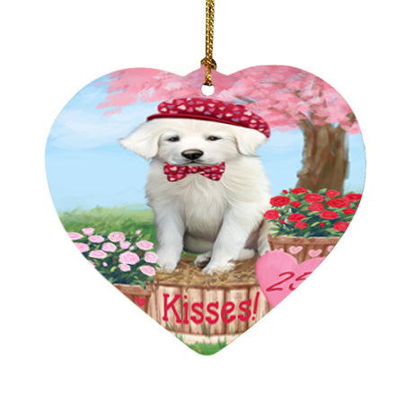 Rosie 25 Cent Kisses Great Pyrenee Dog Heart Christmas Ornament HPOR56238