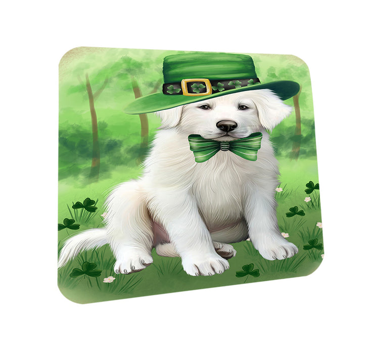 St. Patricks Day Irish Portrait Great Pyrenee Dog Coasters Set of 4 CST56968