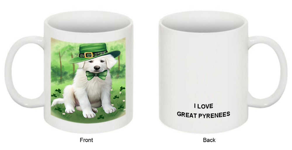 St. Patricks Day Irish Portrait Great Pyrenee Dog Coffee Mug MUG52408