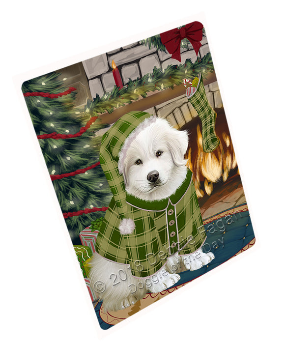 The Stocking was Hung Great Pyrenee Dog Magnet MAG71115 (Small 5.5" x 4.25")