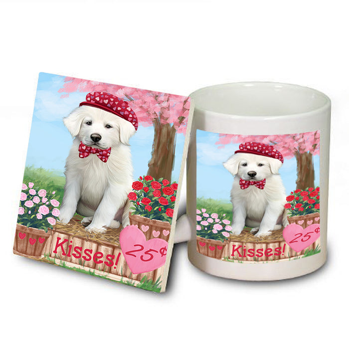 Rosie 25 Cent Kisses Great Pyrenee Dog Mug and Coaster Set MUC55874