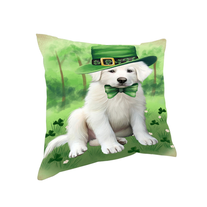 St. Patricks Day Irish Portrait Great Pyrenee Dog Pillow PIL86152