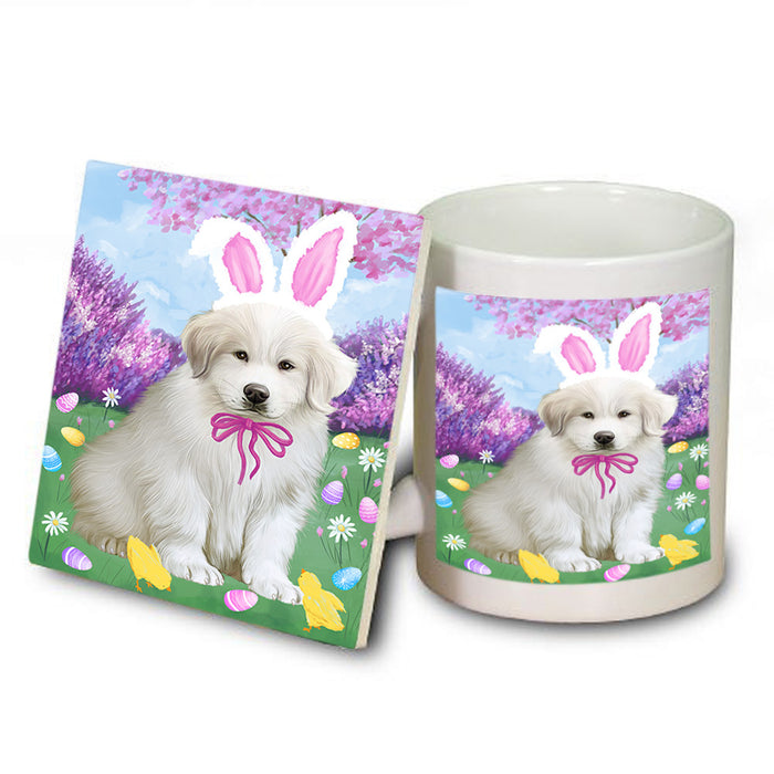 Easter Holiday Great Pyrenee Dog Mug and Coaster Set MUC56898