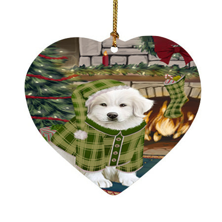 The Stocking was Hung Great Pyrenee Dog Heart Christmas Ornament HPOR55682