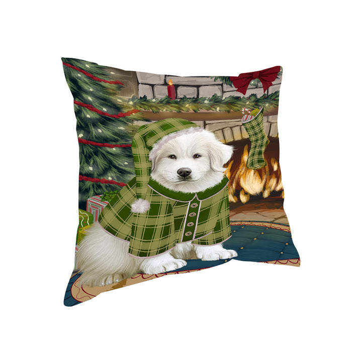 The Stocking was Hung Great Pyrenee Dog Pillow PIL70232