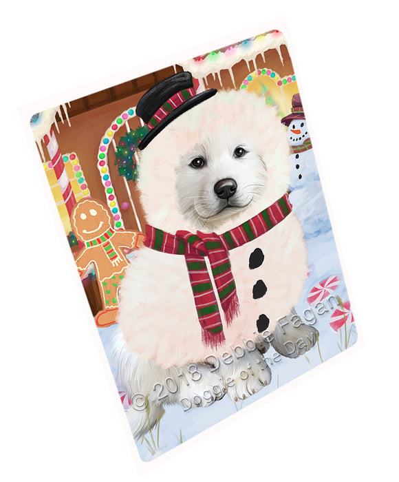 Christmas Gingerbread House Candyfest Great Pyrenee Dog Blanket BLNKT126597