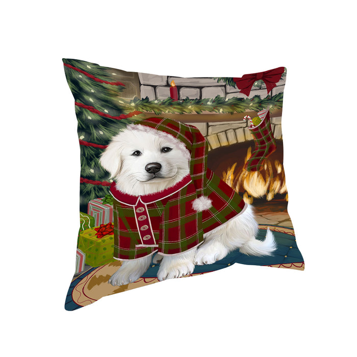 The Stocking was Hung Great Pyrenee Dog Pillow PIL70236