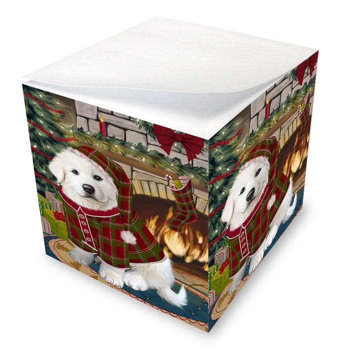The Stocking was Hung Great Pyrenee Dog Note Cube NOC53673
