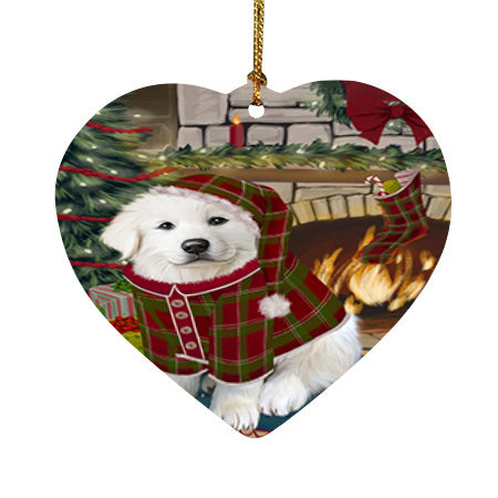 The Stocking was Hung Great Pyrenee Dog Heart Christmas Ornament HPOR55683