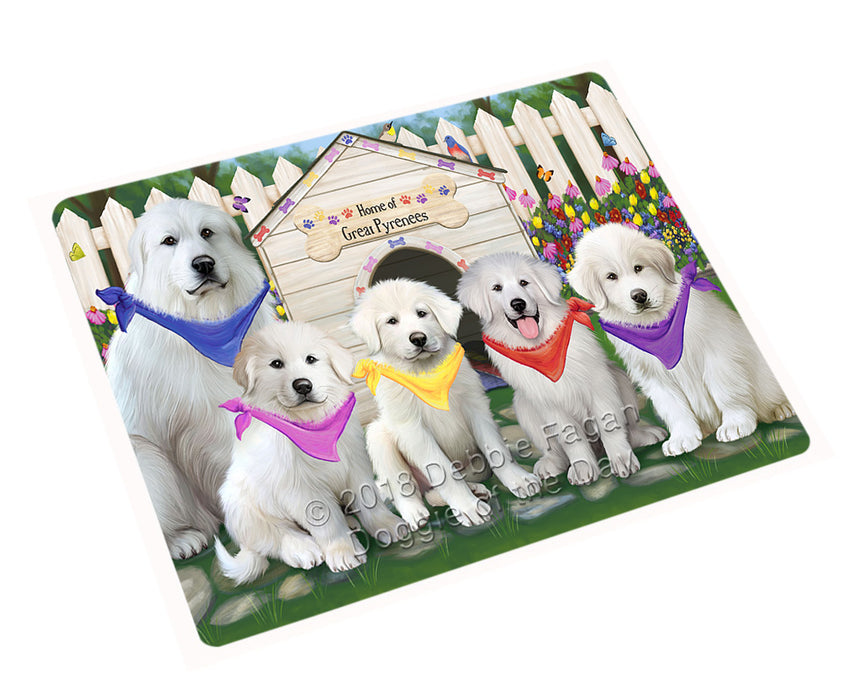 Spring Dog House Great Pyrenees Dog Cutting Board C60714