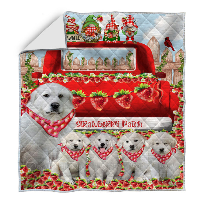 Great Pyrenee Bedding Quilt, Bedspread Coverlet Quilted, Explore a Variety of Designs, Custom, Personalized, Pet Gift for Dog Lovers