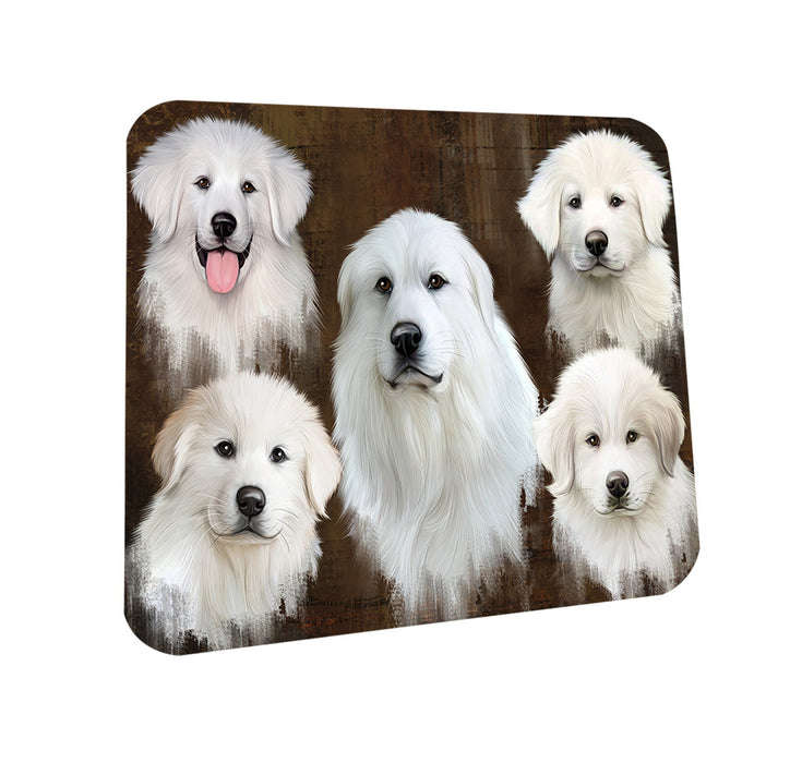 Rustic 5 Great Pyrenee Dog Coasters Set of 4 CST54093