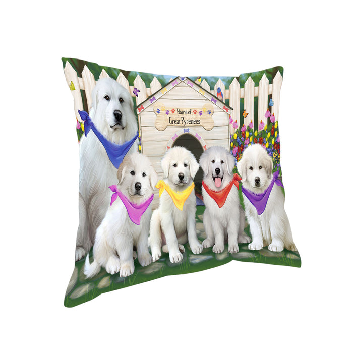 Spring Dog House Great Pyrenees Dog Pillow PIL64984
