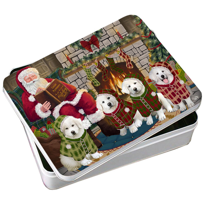 Christmas Cozy Holiday Tails Great Pyrenees Dog Photo Storage Tin PITN55315