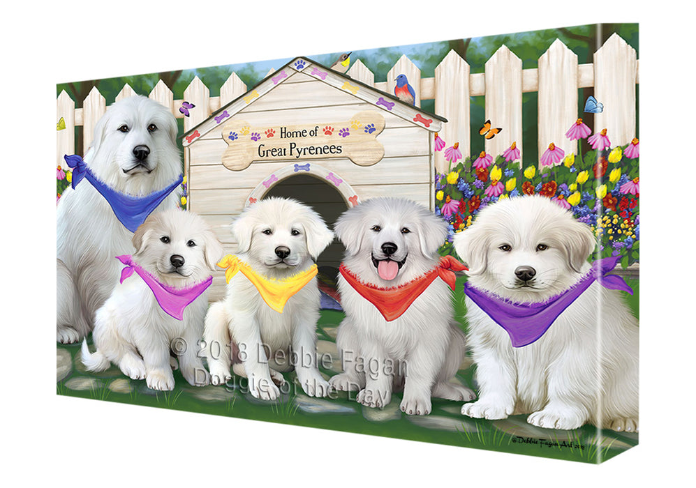 Spring Dog House Great Pyrenees Dog Canvas Print Wall Art Décor CVS86660