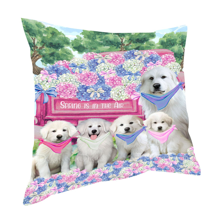 Great Pyrenee Throw Pillow: Explore a Variety of Designs, Custom, Cushion Pillows for Sofa Couch Bed, Personalized, Dog Lover's Gifts