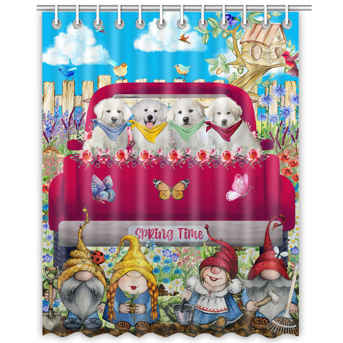 Great Pyrenee Shower Curtain, Personalized Bathtub Curtains for Bathroom Decor with Hooks, Explore a Variety of Designs, Custom, Pet Gift for Dog Lovers