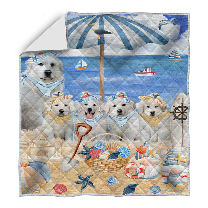 Great Pyrenee Bedspread Quilt, Bedding Coverlet Quilted, Explore a Variety of Designs, Personalized, Custom, Dog Gift for Pet Lovers