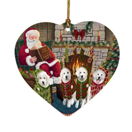 Christmas Cozy Holiday Tails Great Pyrenees Dog Heart Christmas Ornament HPOR55728